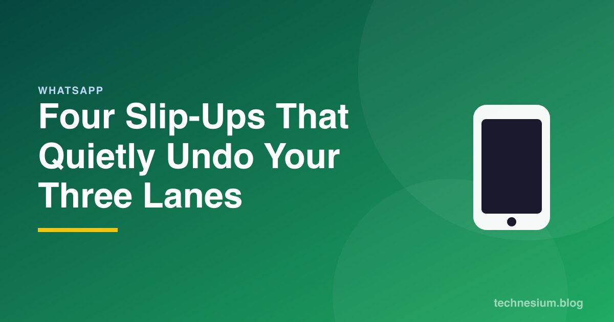 Four Slip-Ups That Quietly Undo Your Three Lanes
