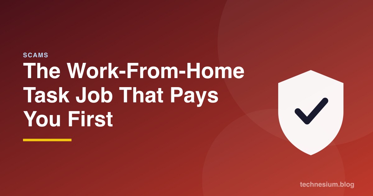 The Work-From-Home Task Job That Pays You First